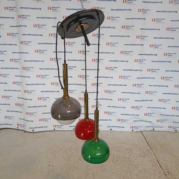 Lampada da soffitto a 3 luci anni 60