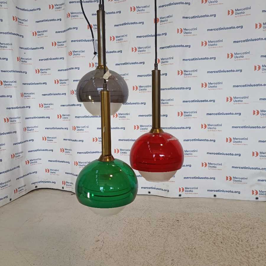 Lampada da soffitto a 3 luci anni 60 - immagine 2