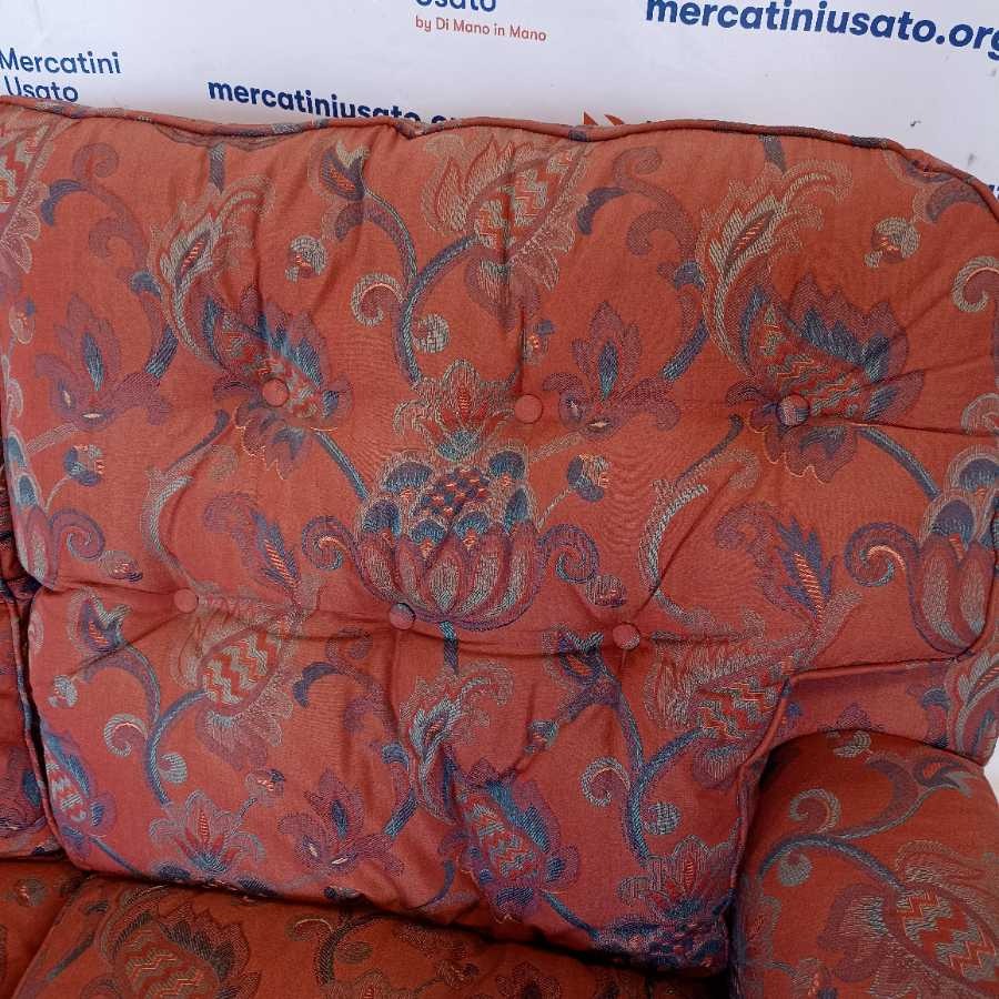 Divano 3 posti Rosso Vintage - immagine 5
