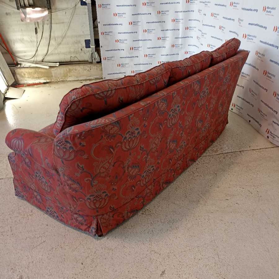 Divano 3 posti Rosso Vintage - immagine 6