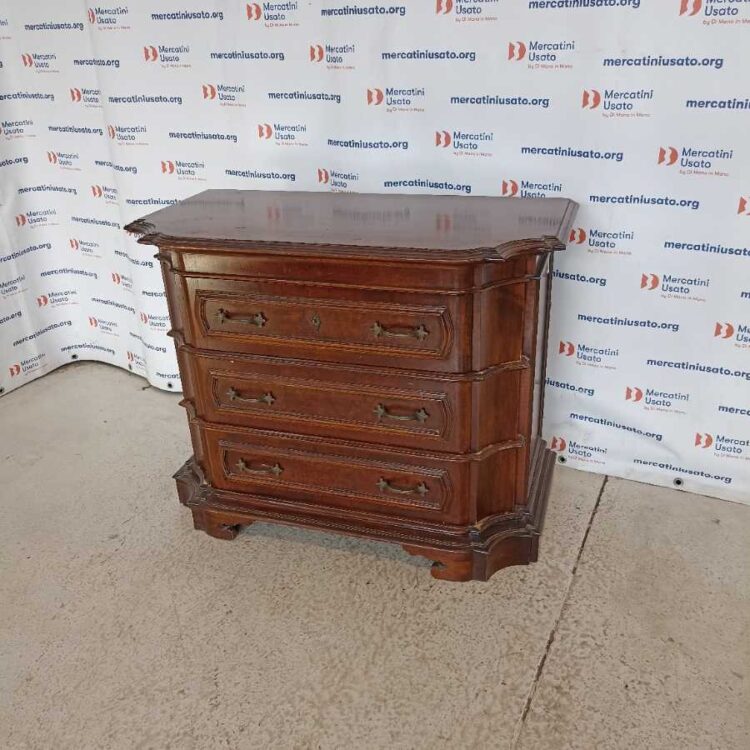 Cassettone Scantonato in legno di Noce