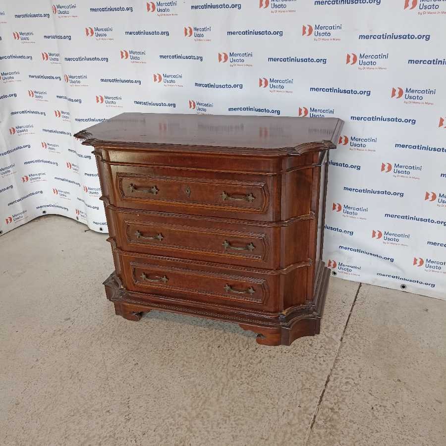 Cassettone Scantonato in legno di Noce