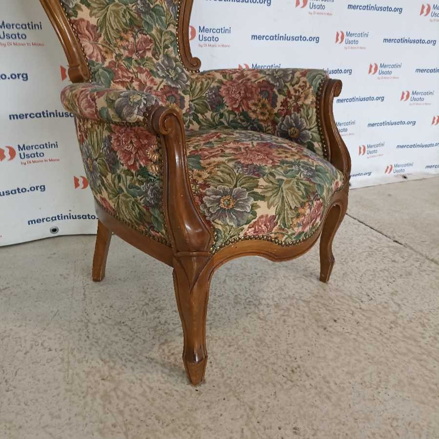 Poltrona in legno intagliato metà 900 - immagine 4