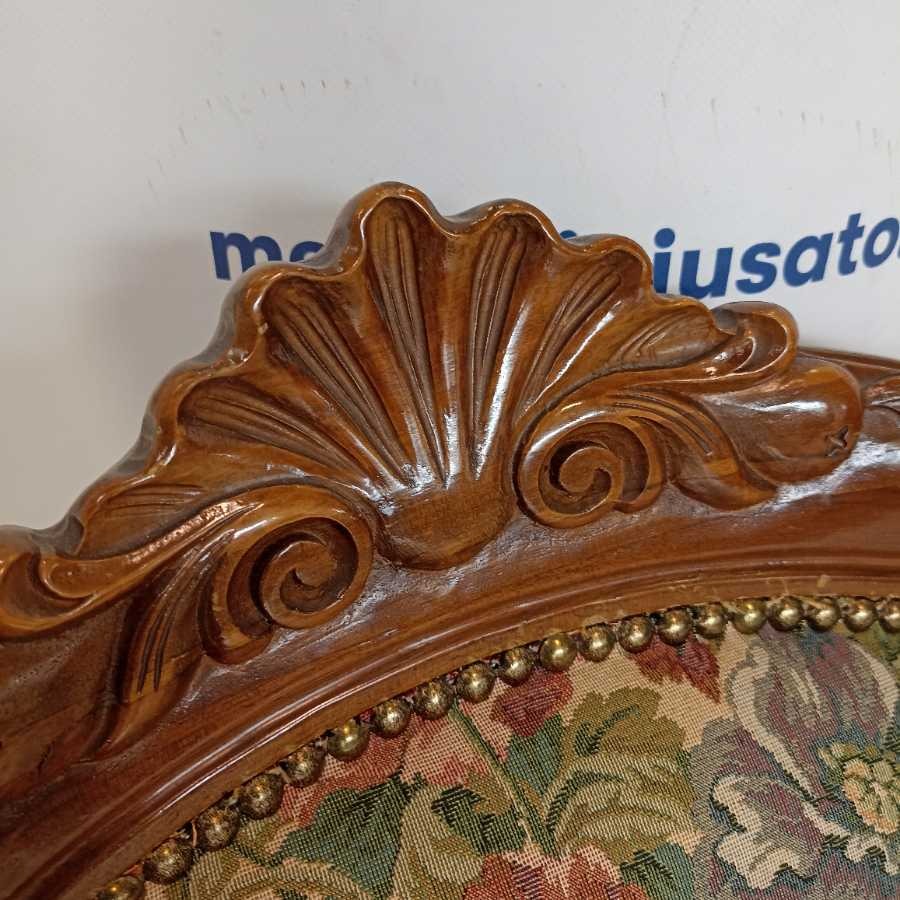 Poltrona in legno intagliato metà 900 - immagine 5