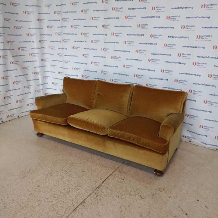 Divano Vintage 3 posti senape