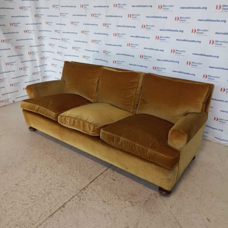 Divano 3 posti Vintage senape