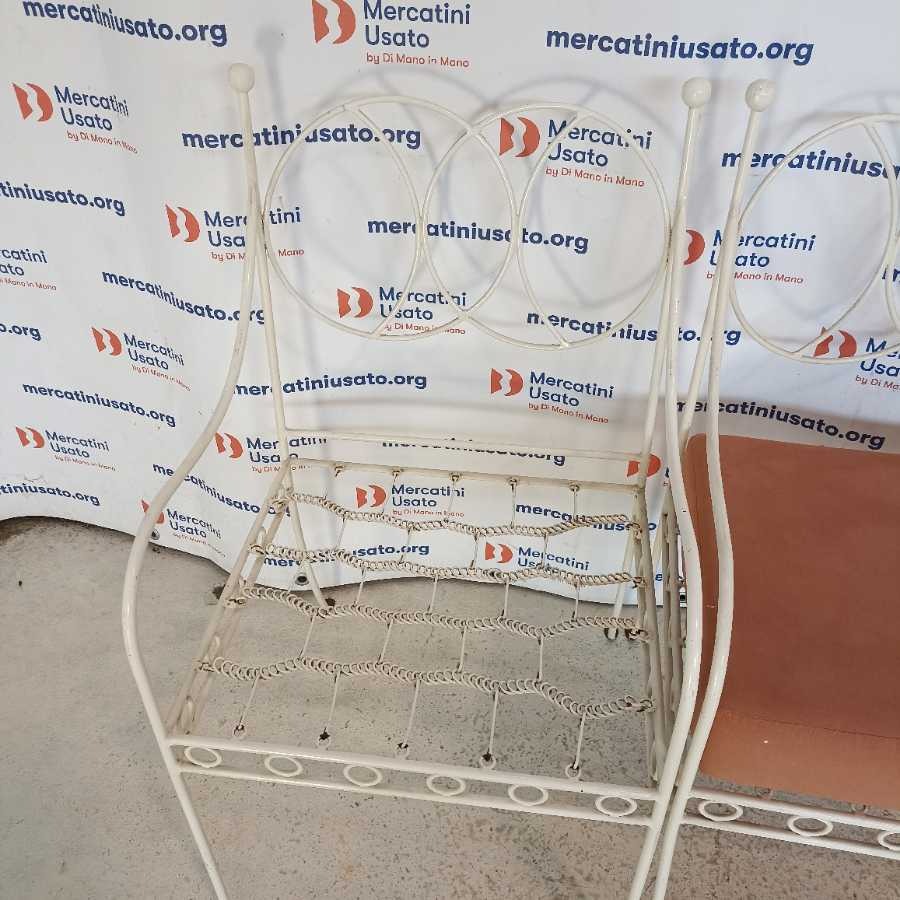 4 Sedie in ferro Laccate bianche - immagine 3