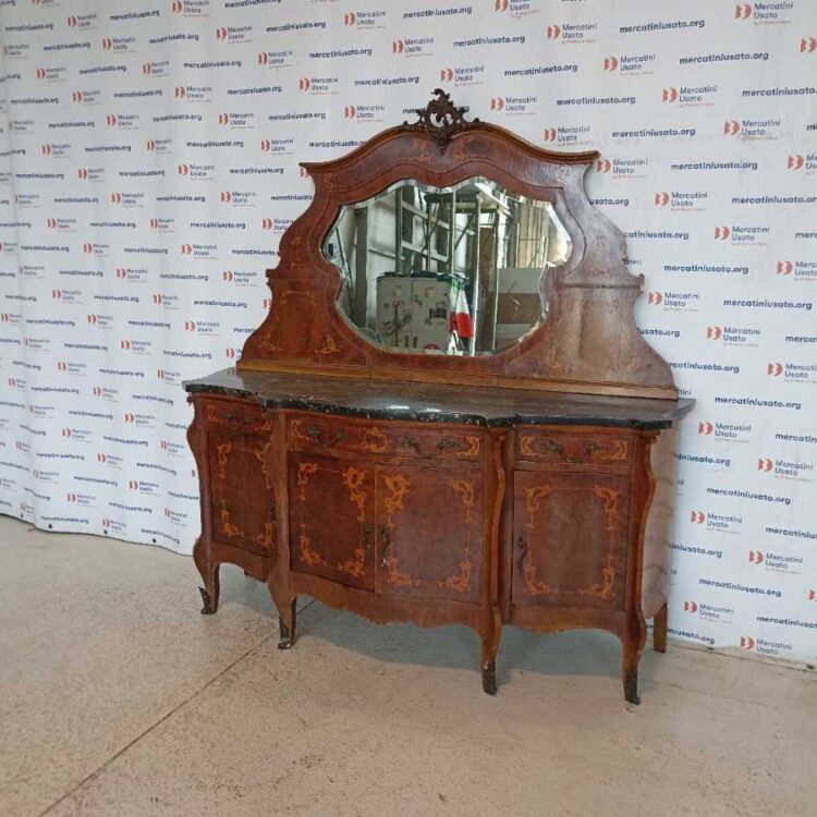 Credenza con specchio in stile Barocchetto