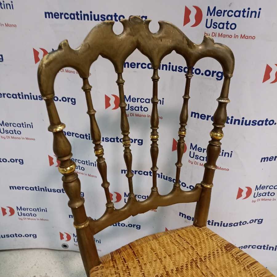 Sedia Chiavarina Laccata oro - immagine 3