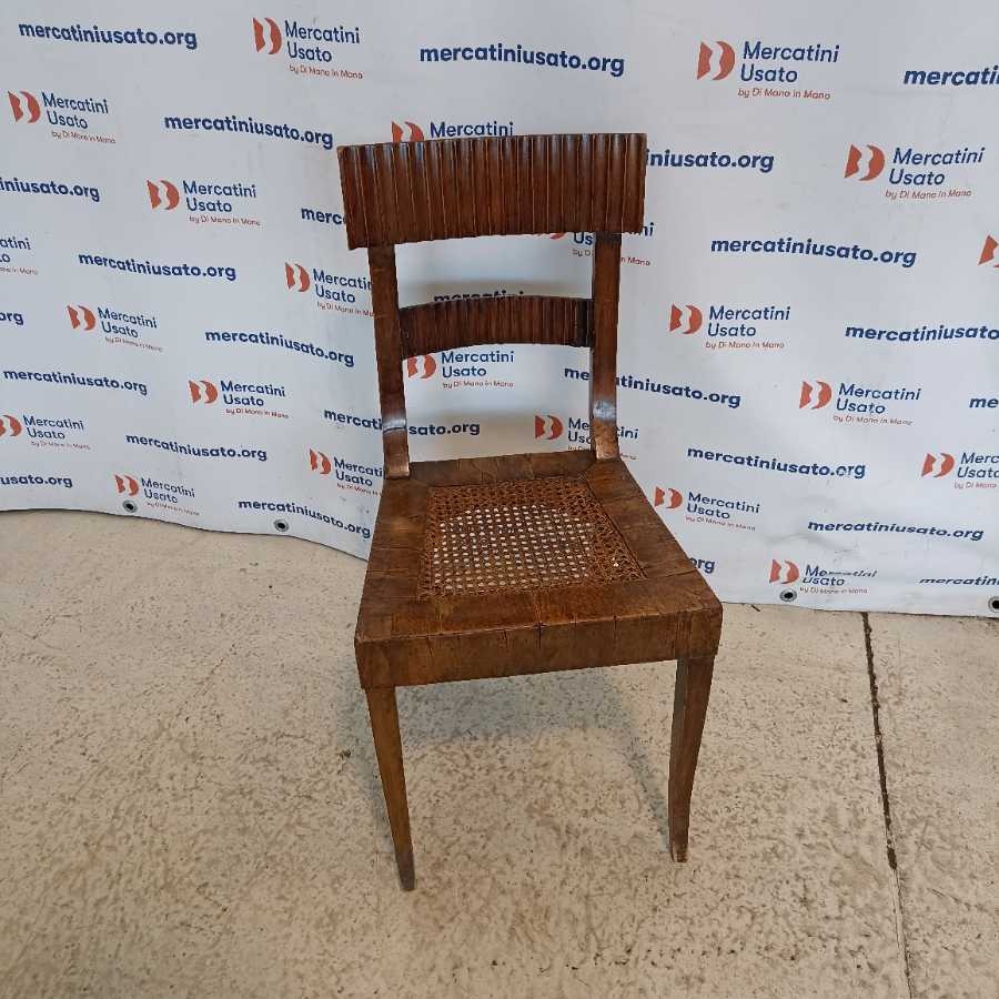 Sedia Antica Direttorio in Noce - immagine 2