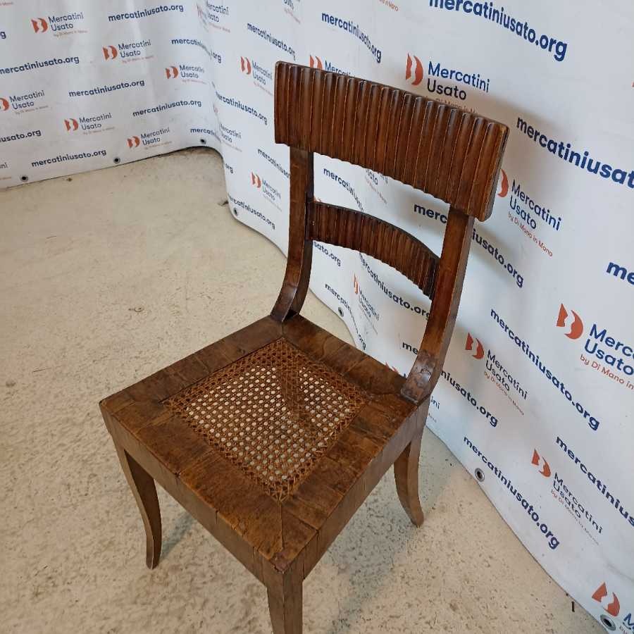 Sedia Antica Direttorio in Noce - immagine 3