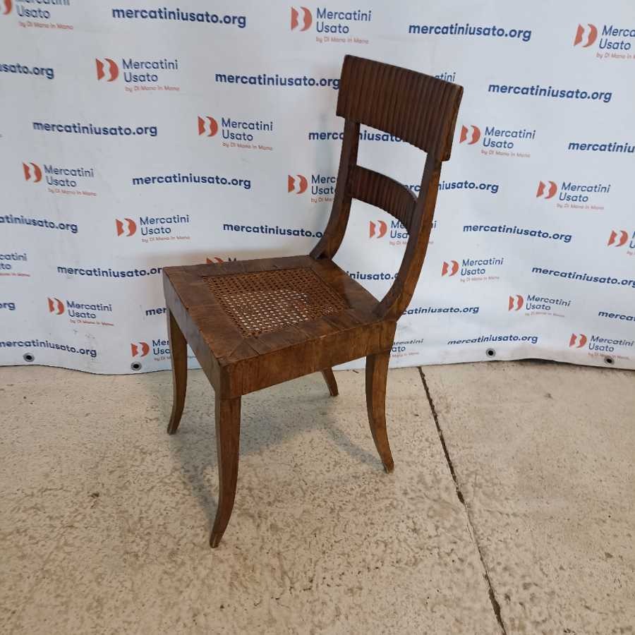 Sedia Antica Direttorio in Noce - immagine 4