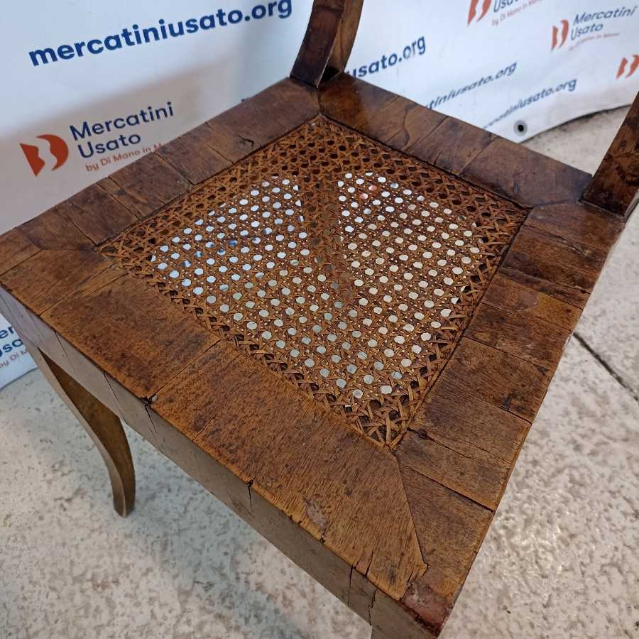 Sedia Antica Direttorio in Noce - immagine 5