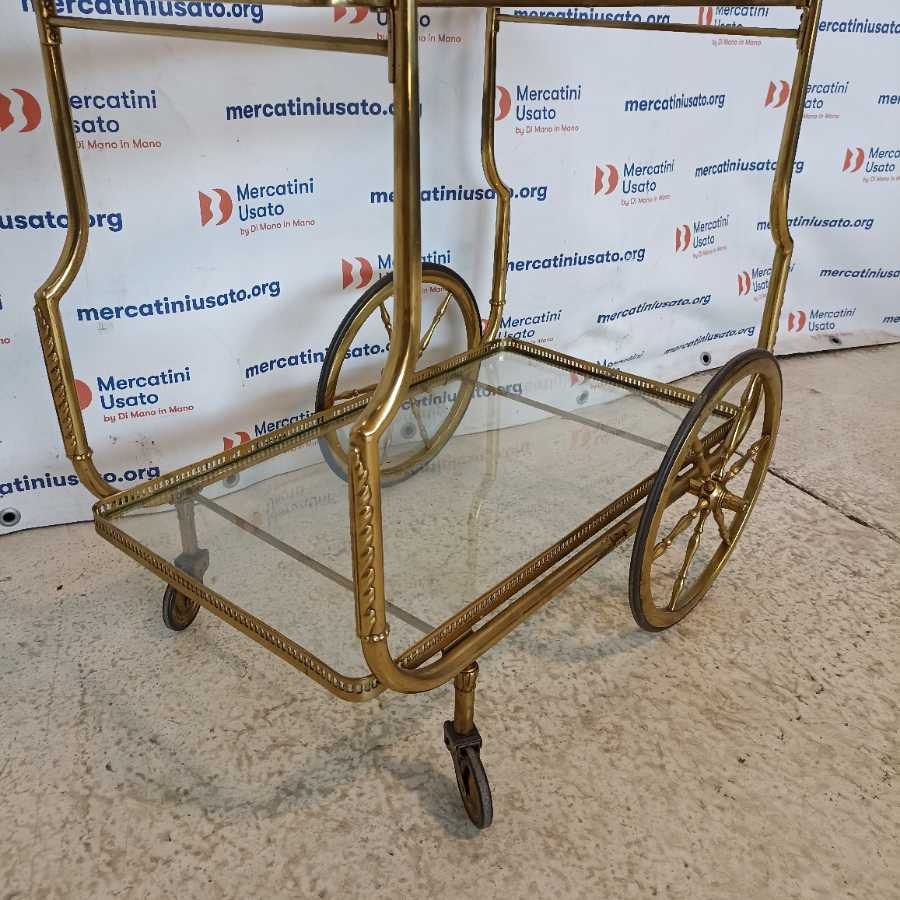 Carrellino portavivande in ottone Vintage - immagine 4
