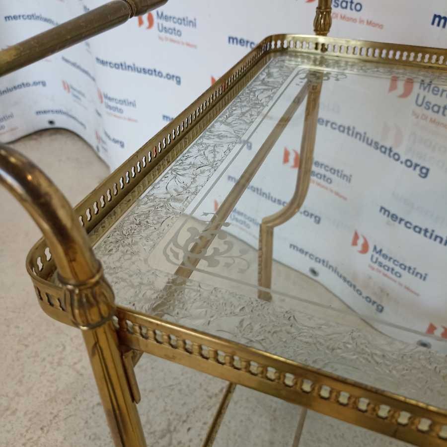 Carrellino portavivande in ottone Vintage - immagine 6