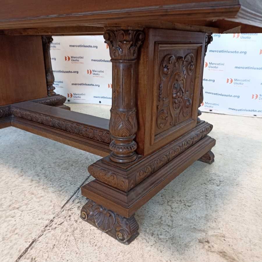 Tavolo in stile Rinascimentale prima metà 900 - immagine 4