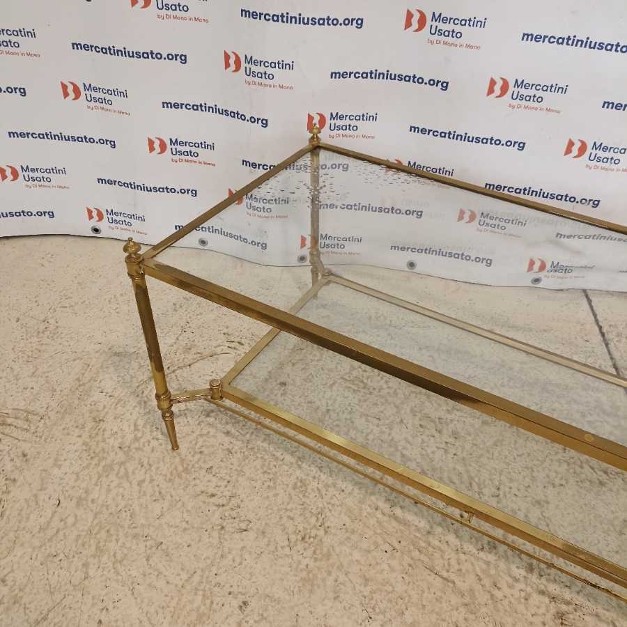 Tavolino Vintage da salotto in ottone - immagine 3