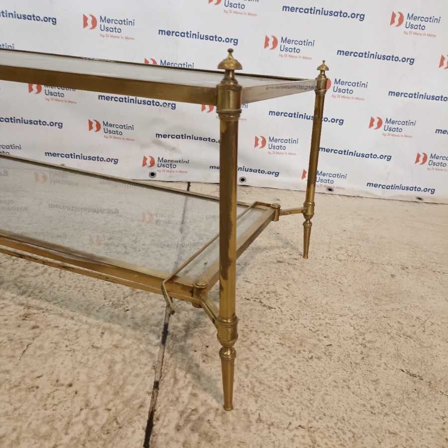 Tavolino Vintage da salotto in ottone - immagine 5