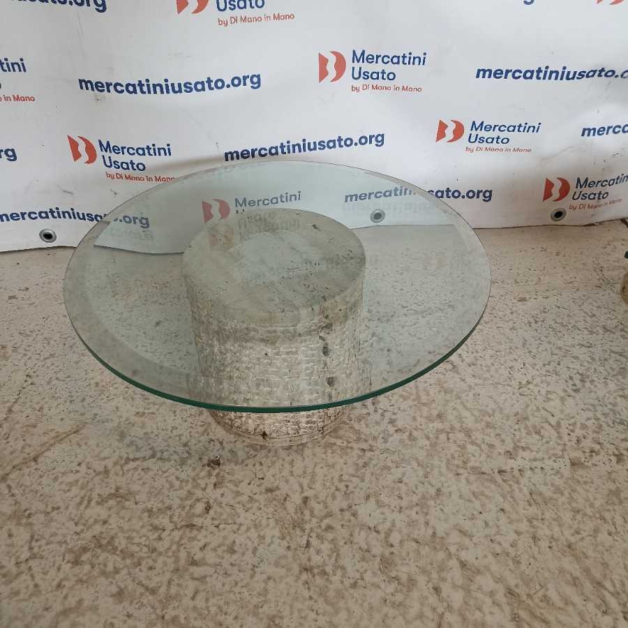 Coppia Tavolini in vetro su colonne - immagine 3