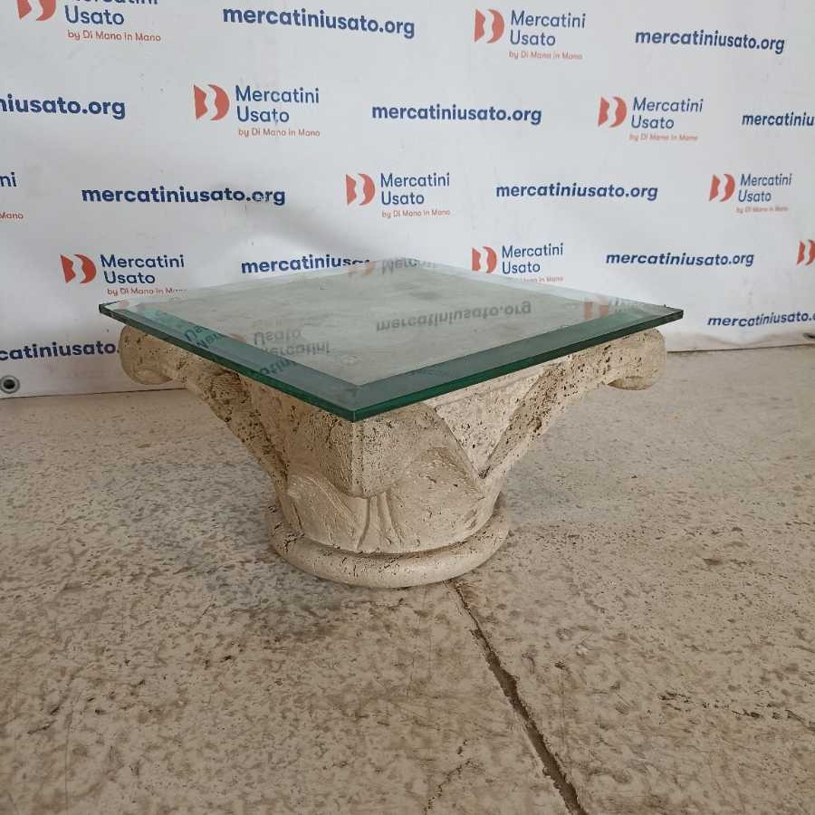 Coppia Tavolini in vetro su colonne - immagine 5
