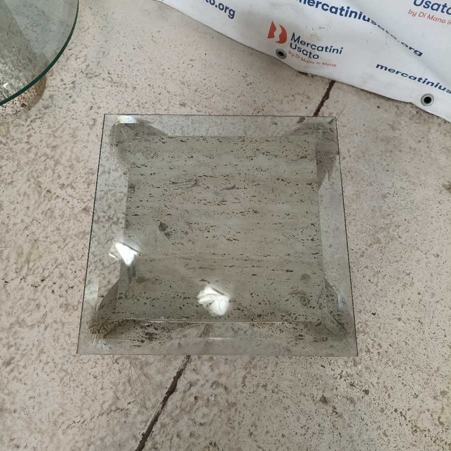 Coppia Tavolini in vetro su colonne - immagine 6