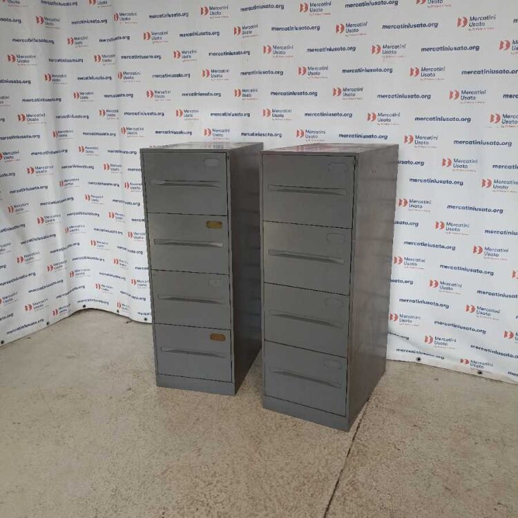 Coppia Cassettiere Archivi in ferro anni 60