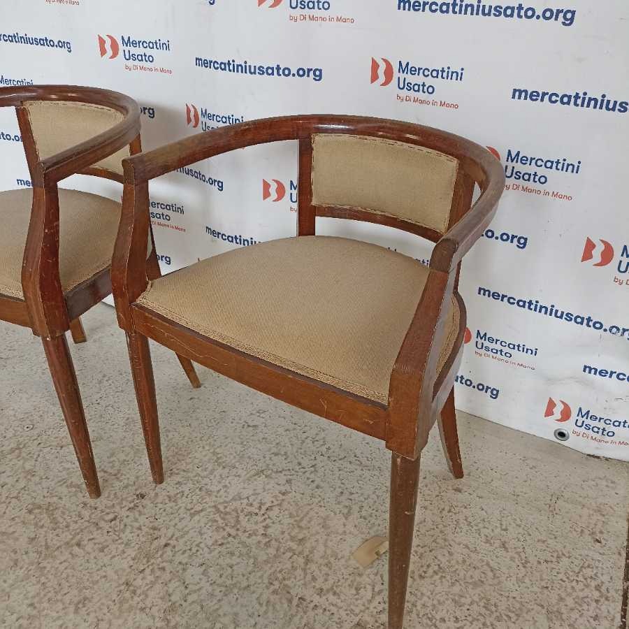 Coppia Poltroncine a pozzetto primi 900 - immagine 4