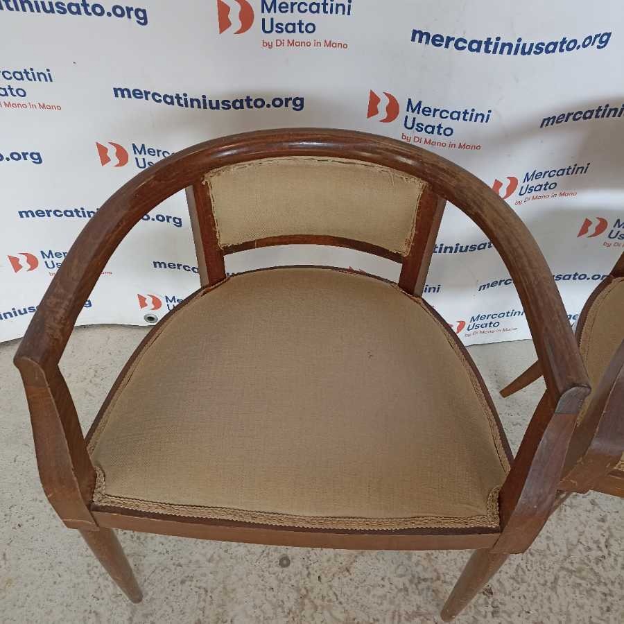 Coppia Poltroncine a pozzetto primi 900 - immagine 5