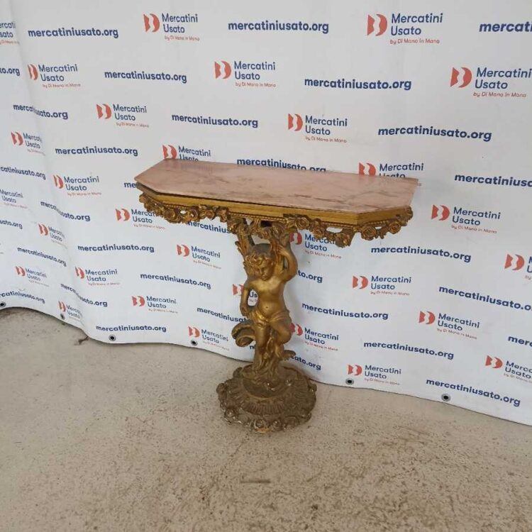 Consolle stile Barocco con marmo rosa