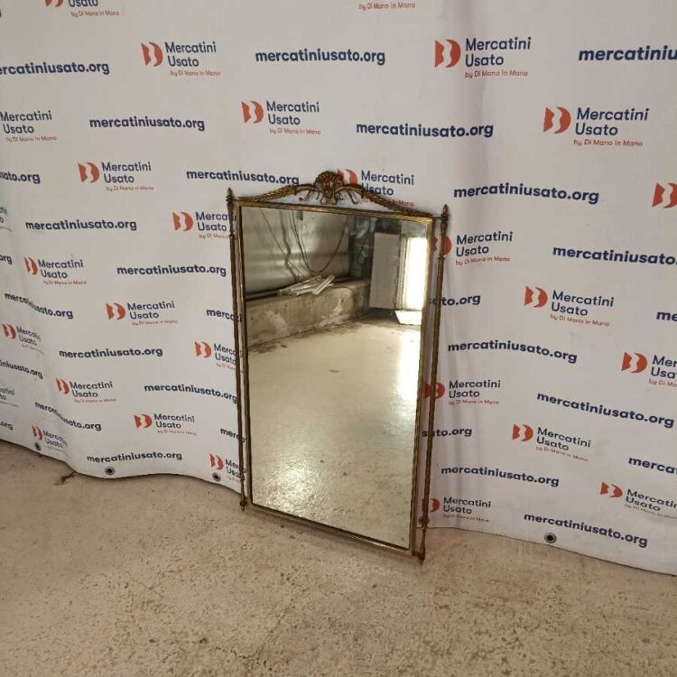 Specchio in Ottone Dorato stile Luigi XVI
