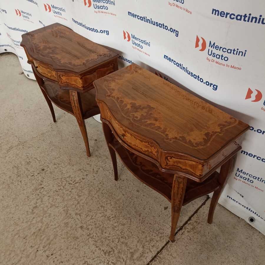 Coppia di Comodini Intarsiati metà 900 - immagine 3