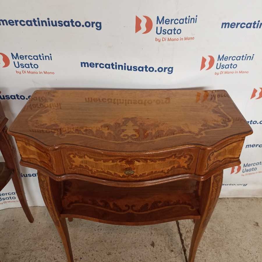 Coppia di Comodini Intarsiati metà 900 - immagine 4