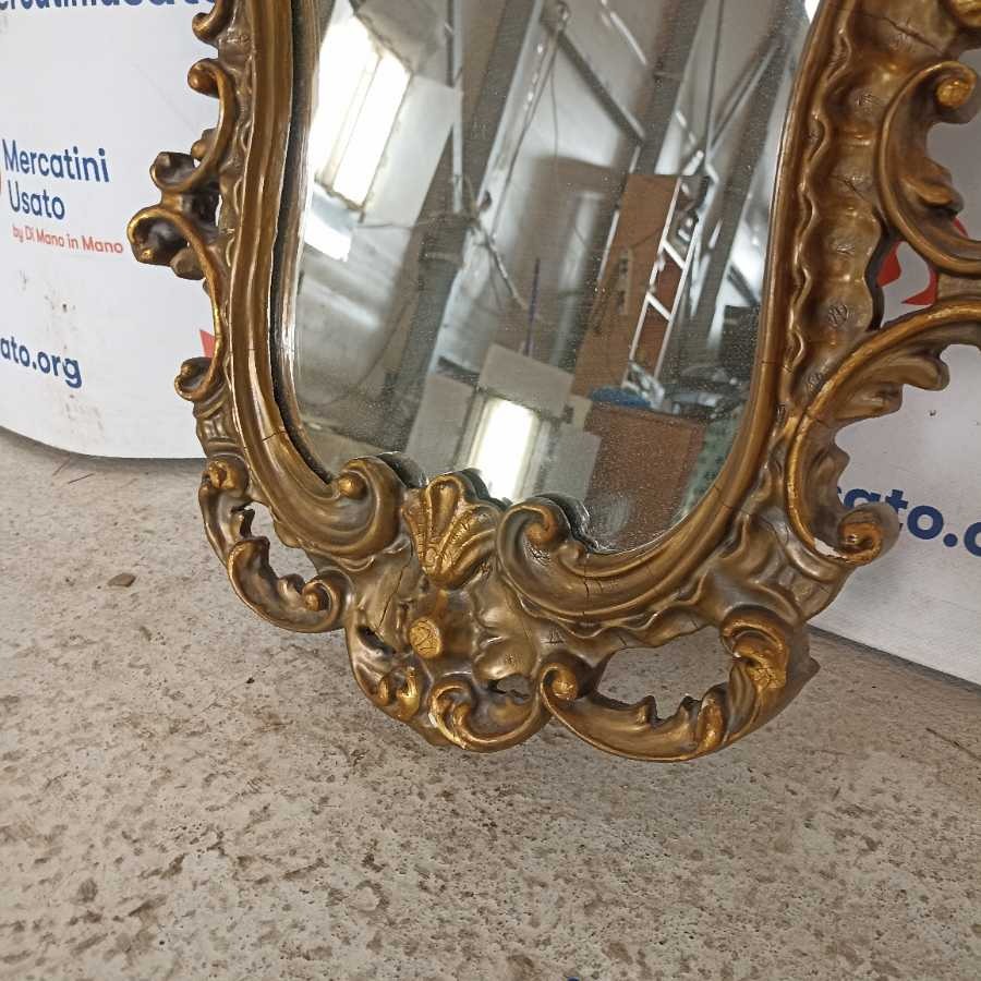 Specchio Dorato intagliato stile Rococò - immagine 5