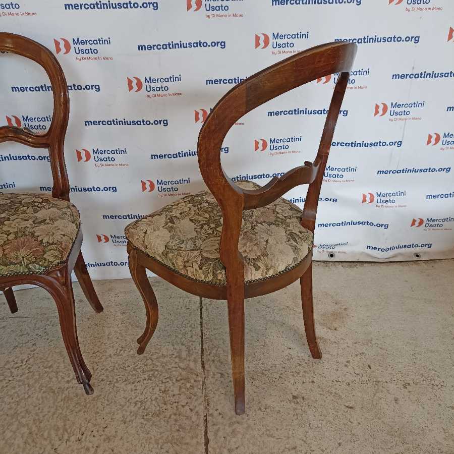 4 Sedie stile Luigi Filippo metà 900 - immagine 7