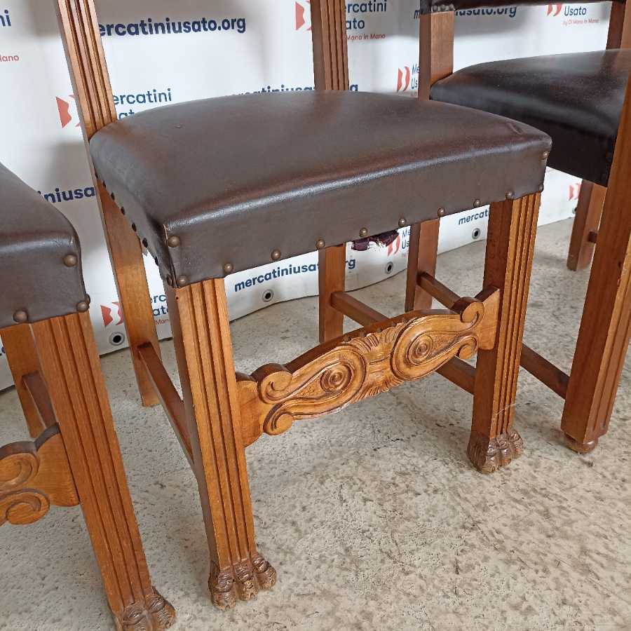 Trono con 4 Sedie in stile metà 900 - immagine 7