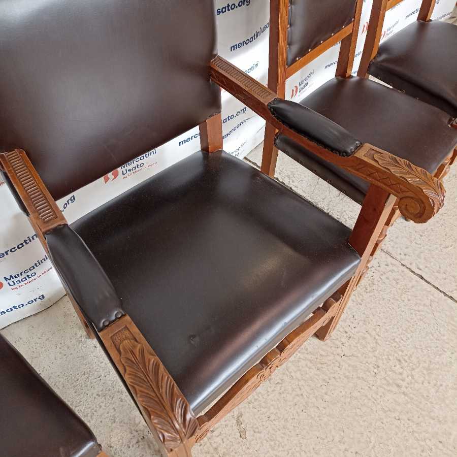 Trono con 4 Sedie in stile metà 900 - immagine 8