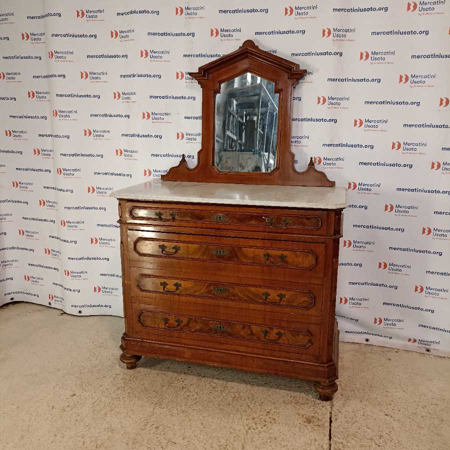 Cassettone con Specchio stile Umbertino - immagine 2