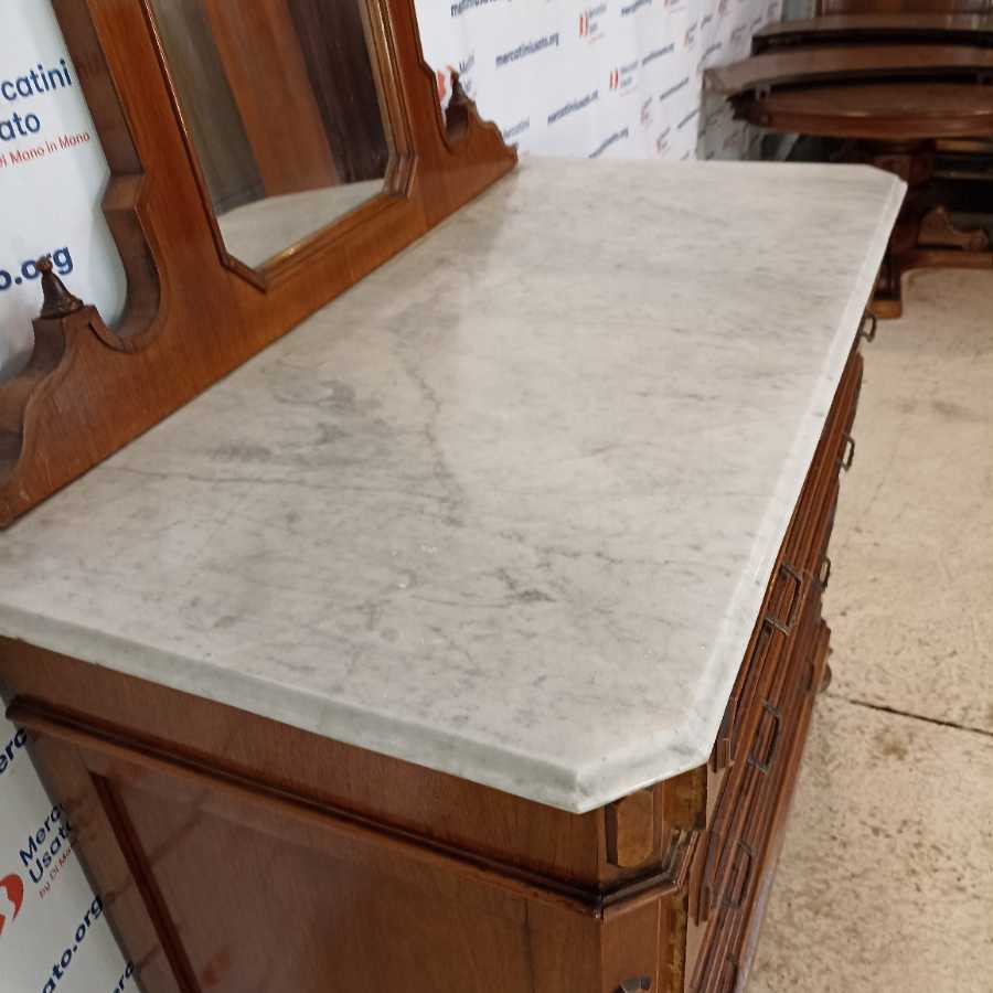 Cassettone con Specchio stile Umbertino - immagine 4